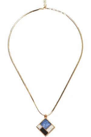Saint Laurent 2000s diamond-shaped pendant necklace