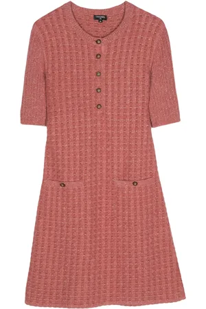CHANEL 2005 waffle-knit midi dress