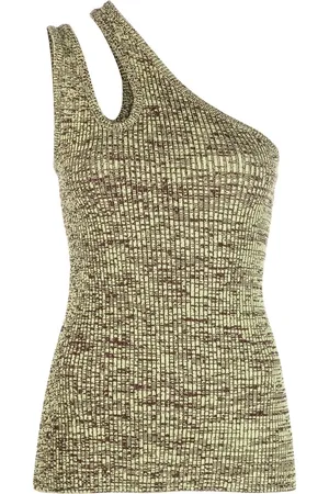 REMAIN One-shoulder marl-knit vest