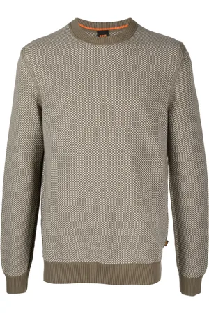 HUGO BOSS Patterned intarsia-knit jumper