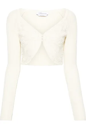 BLUMARINE Embroidered cropped cardigan