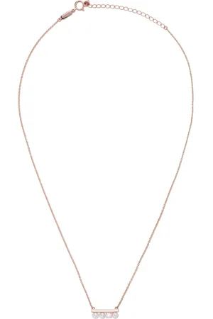 Tasaki 18kt rose Collection Line petit Balance Solo Akoya pearl and diamond pendant