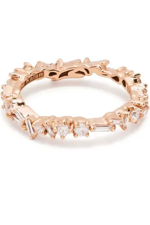 Suzanne Kalan 18kt yellow gold diamond Firework ring