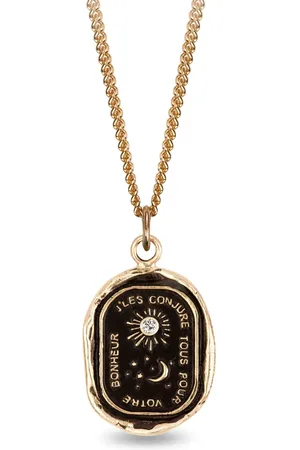 Pyrrha 14K yellow Everything For You Talisman diamond pendant necklace