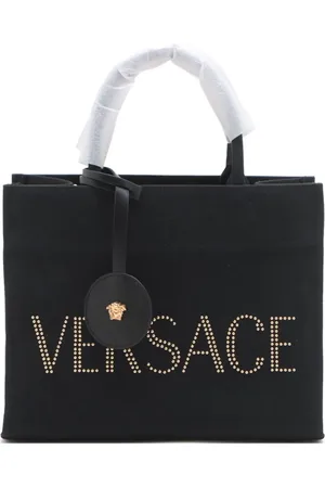 VERSACE 2020-2024 logo canvas tote bag