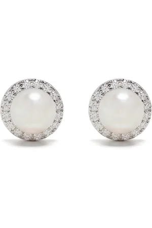 Tasaki 18kt white gold Akoya diamond earrings