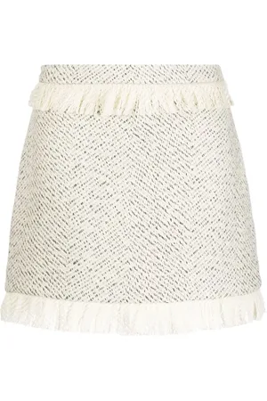 KIMHEKIM Fringe-detail tweed mini skirt