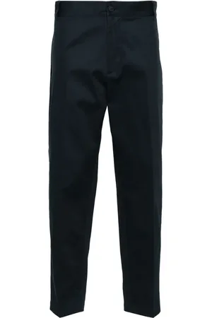 Maison Kitsuné Logo-embroidered cotton trousers