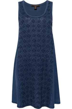 LOUIS VUITTON 1990-2000 logo-embroidered midi dress