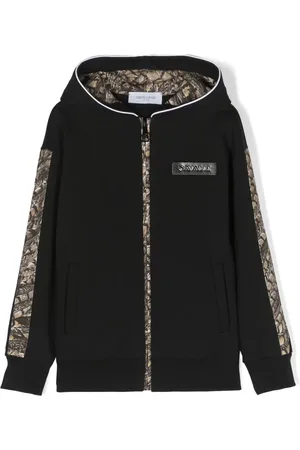 Roberto Cavalli Logo-plaque zip-up hoodie