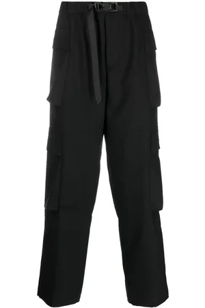 BONSAI Buckle-fastening belted cargo trousers