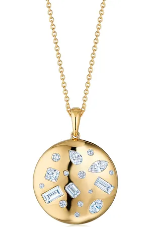Kwiat 18kt yellow diamond Cobblestone round pendant