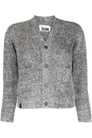 Izzue Lurex-detail V-neck cardigan