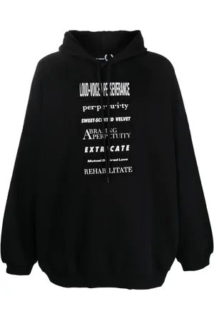 Fred Perry Slogan-patches cotton hoodie