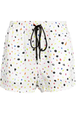Christopher Kane Neon Dash-print drawstring shorts