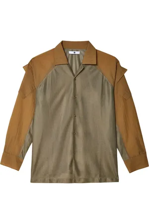 Olly Shinder Panelled-design notched-lapels shirt