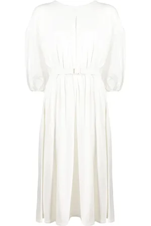 Moncler Belted cotton midi dress