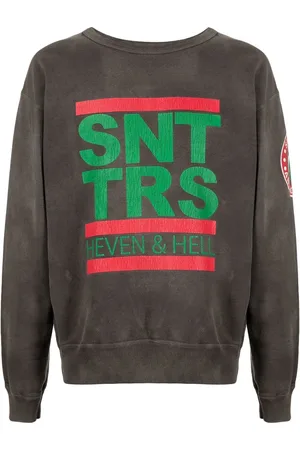 SAINT MXXXXXX Logo-print crew-neck sweatshirt