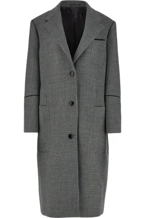 Salvatore Ferragamo Single-breasted check-pattern coat