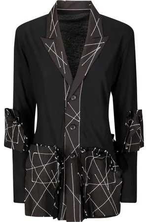 YOHJI YAMAMOTO Geometric-appliqu?? shirt jacket