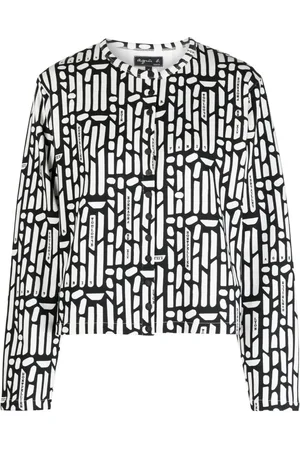 AGNÈS B. Digital-print cotton cardigan