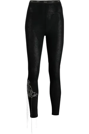 YOHJI YAMAMOTO Decorative-stitching cotton leggings