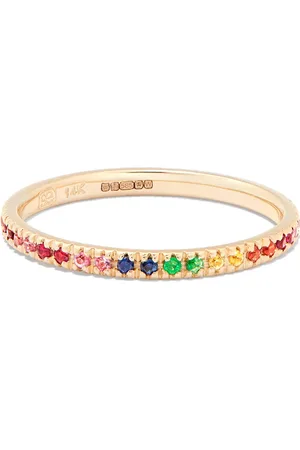 Sydney Evan 14kt yellow Rainbow multi-stone ring