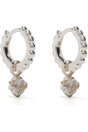 Dower and Hall Dotty Story hoop earrings
