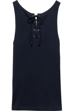 Prada Lace-up tank top