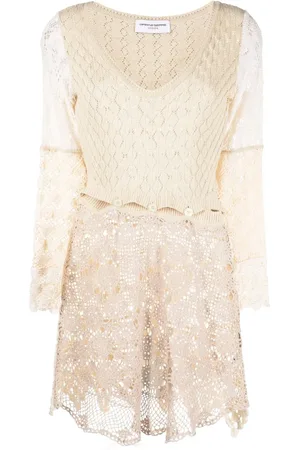 Marine Serre Crochet mini dress