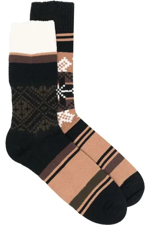 SACAI Stripe-print detail socks