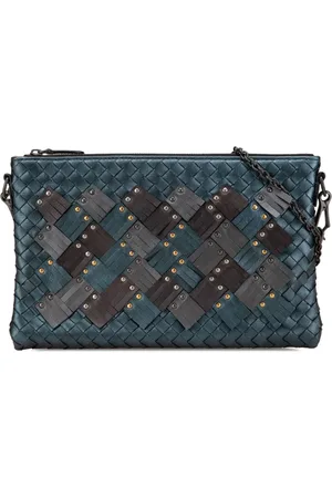 Bottega Veneta 2012-2024 Nappa Intrecciato Studded Biletto Chain crossbody bag