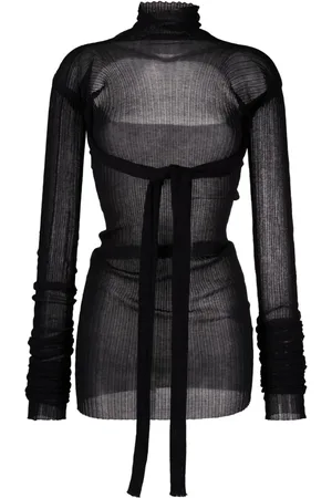 Quira Open-back ribbed knit jumper