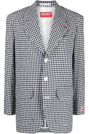 Kenzo Gingham single-breasted blazer