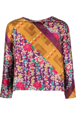 PIERRE-LOUIS MASCIA Floral-print silk top