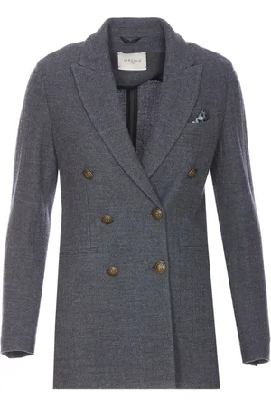 Circolo Double-breasted herringbone blazer