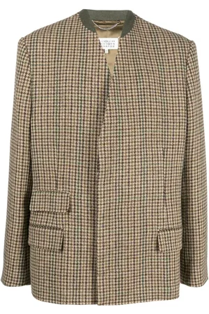 Maison Margiela Houndstooth-pattern wool blazer