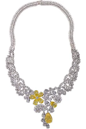 Juwelina Paris Sterling silver Coeur De Fleur sapphire necklace