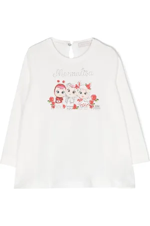 MONNALISA Logo-embellished cotton T-shirt