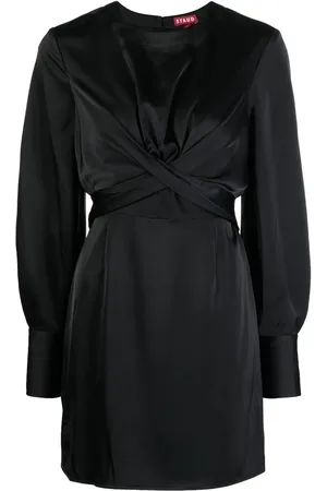Staud Crosshill satin mini dress