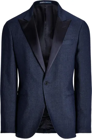 Ralph Lauren Single-breasted linen tuxedo jacket
