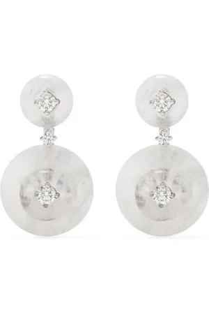 Fernando Jorge 18kt white gold Signal diamond and moonstone earrings