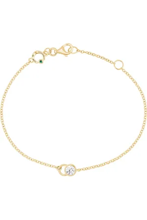 COURBET 18kt recycled yellow laboratory-grown diamond CO chain bracelet