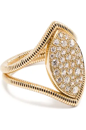 LEANDRA BAGS 18kt yellow Cabo pav?? ring