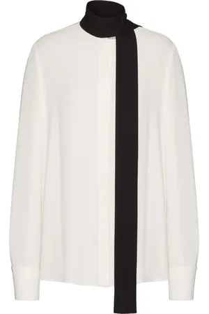 VALENTINO GARAVANI Scarf-detail georgette blouse