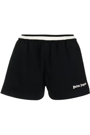 Palm Angels Logo-print stripe-detail shorts