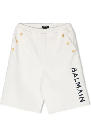 Balmain Logo-print knee-lenght shorts