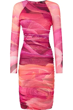 Roberto Cavalli Rose-print midi dress