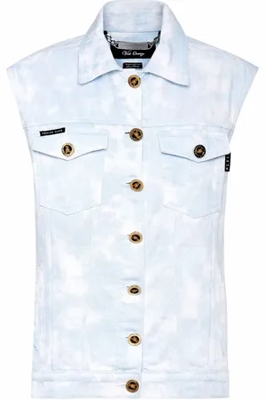 Philipp Plein Bleach-effect denim vest
