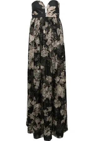 Max Mara Floral bustier maxi dress